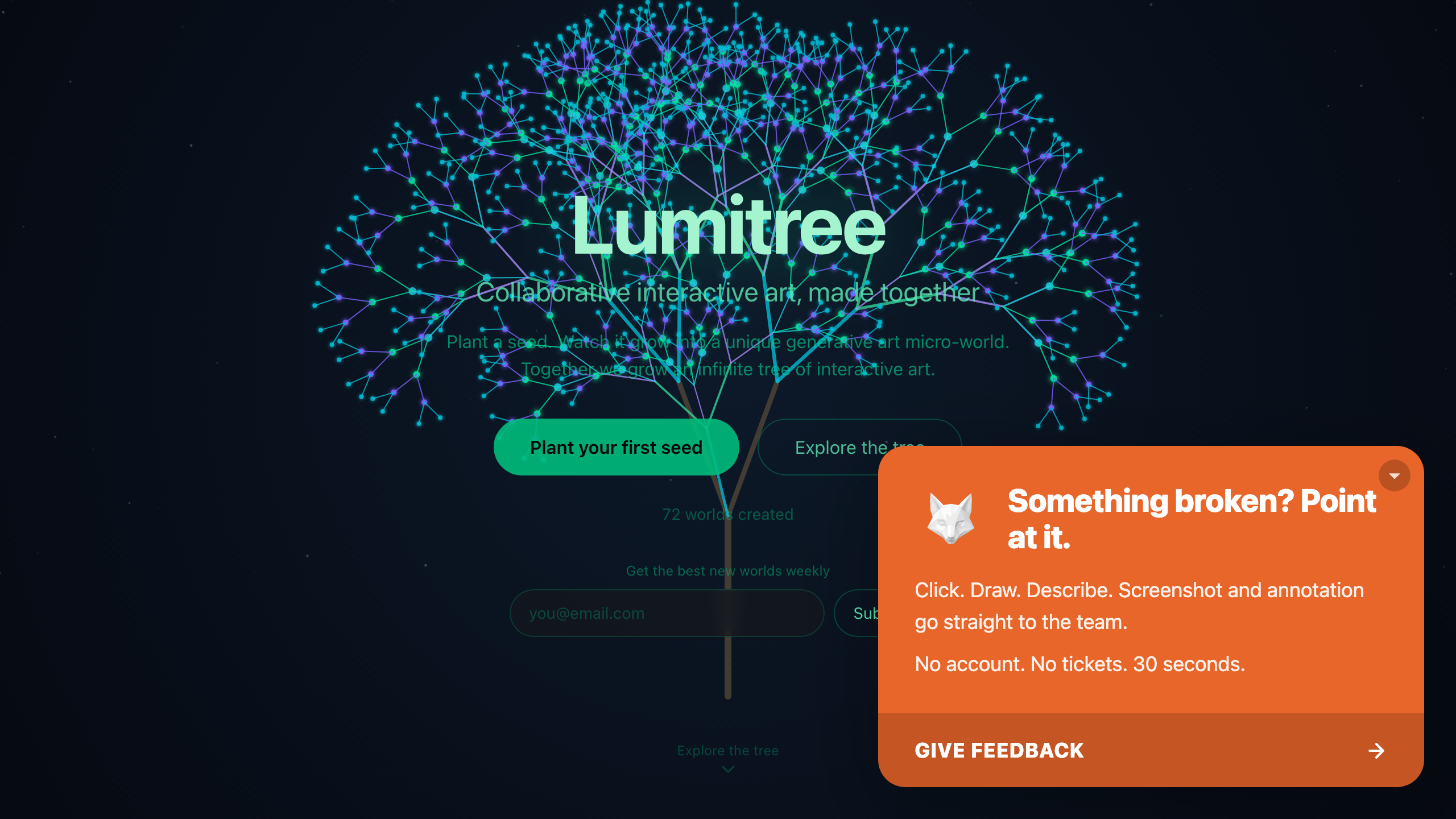 Screenshot van Lumitree